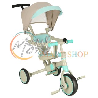 Rowerek trójkołowy TRIKE FIX V4 rower spacerówka rowerek biegowy 6w1 szary niebieski