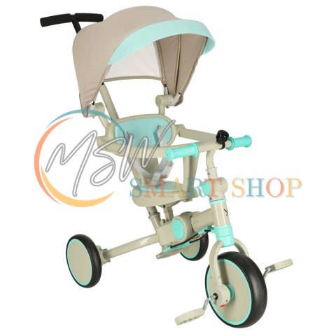 Rowerek trójkołowy TRIKE FIX V4 rower spacerówka rowerek biegowy 6w1 szary niebieski