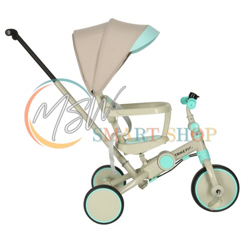 Rowerek trójkołowy TRIKE FIX V4 rower spacerówka rowerek biegowy 6w1 szary niebieski