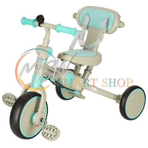 Rowerek trójkołowy TRIKE FIX V4 rower spacerówka rowerek biegowy 6w1 szary niebieski