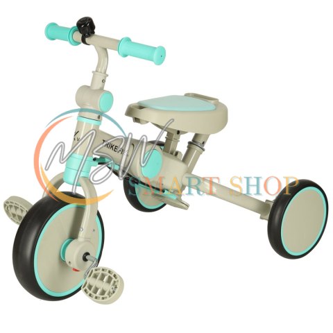 Rowerek trójkołowy TRIKE FIX V4 rower spacerówka rowerek biegowy 6w1 szary niebieski