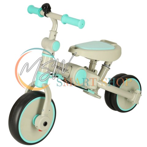 Rowerek trójkołowy TRIKE FIX V4 rower spacerówka rowerek biegowy 6w1 szary niebieski
