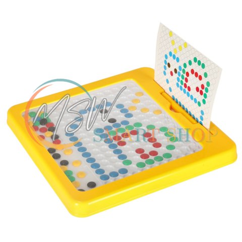 Tablica magnetyczna montessori mozaika kolorowe kropki żółta 26 x 26 cm