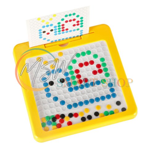 Tablica magnetyczna montessori mozaika kolorowe kropki żółta 26 x 26 cm