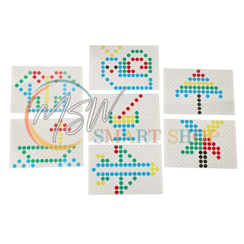 Tablica magnetyczna montessori mozaika kolorowe kropki żółta 26 x 26 cm