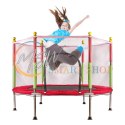 Trampolina do domu ogrodu dla dzieci siatka 140cm 55inch czerwona