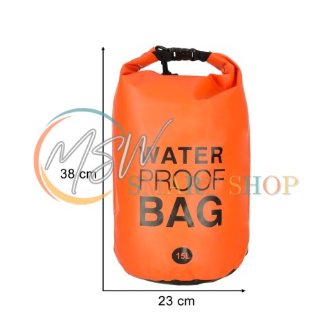 Worek wodoszczelny torba wodoodporna nadmuchiwana do kajaka deski SUP 15L Worek wodoszczelny torba wodoodporna nadmuchiwana do kajaka deski SUP 15L