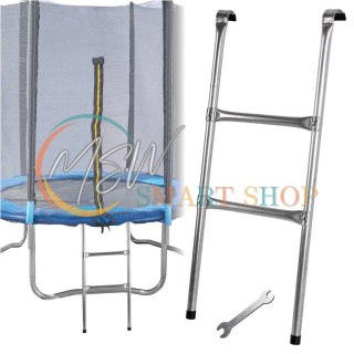 Drabinka do trampoliny ogrodowej schodki uniwersalna metalowa 86,5 x 37 cm