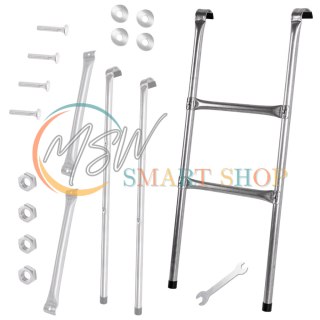 Drabinka do trampoliny ogrodowej schodki uniwersalna metalowa 86,5 x 37 cm