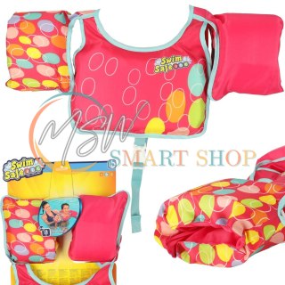 Kamizelka dmuchana BESTWAY 32174 kapok z rękawkami 3-6lat 19-30kg różowa