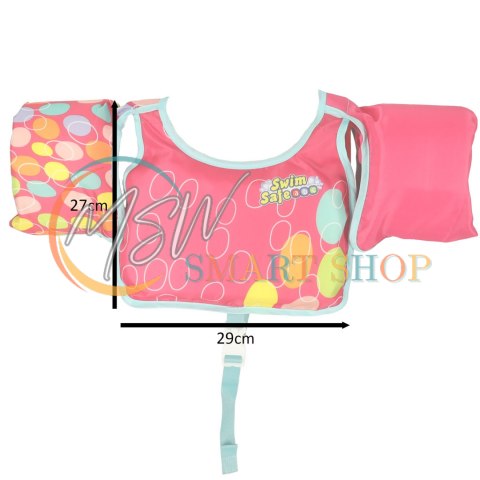 Kamizelka dmuchana BESTWAY 32174 kapok z rękawkami 3-6lat 19-30kg różowa