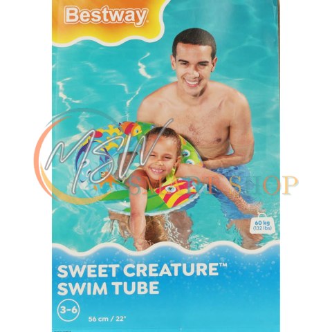 Kółko do pływania dmuchane BESTWAY 36013 rybki 56cm