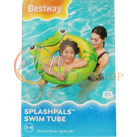 Kółko do pływania dmuchane BESTWAY 36351 żaba 85-76cm