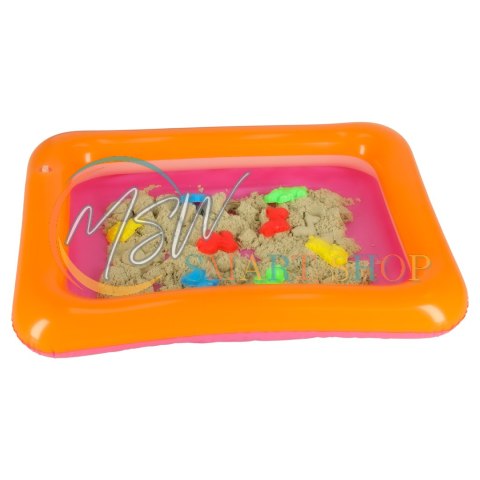 Piasek Kinetyczny w wiaderku 1kg foremki beżowy