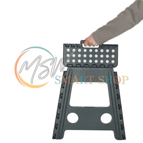 Stołek taboret składany antypoślizgowy 39cm ciemny szary