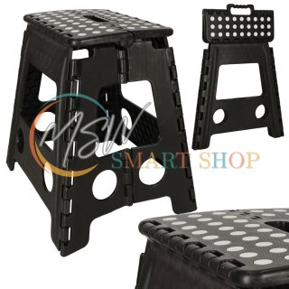 Stołek taboret składany antypoślizgowy 39cm czarny