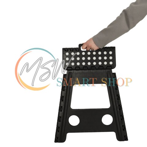 Stołek taboret składany antypoślizgowy 39cm czarny