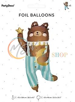 Balon foliowy Miś 55cm x 90cm Balon foliowy Miś 55cm x 90cm