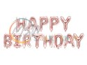 Balon foliowy dekoracja urodzinowa Happy Birthday różowe złoto 340cm x 35cm