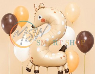Balon foliowy urodzinowy cyfra "2" - Sarenka 50x88 cm