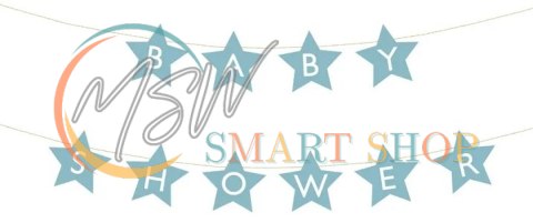 Baner napis na baby shower gwiazdki jasnoniebieskie 290cm x 16,5cm Baner napis na baby shower gwiazdki jasnoniebieskie 290cm x 16,5cm