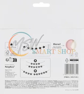 Baner napis na baby shower gwiazdki jasnoróżowe 290cm x 16,5cm Baner napis na baby shower gwiazdki jasnoróżowe 290cm x 16,5cm