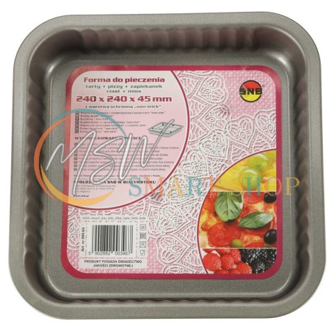 Blacha do pieczenia tortownica forma do ciast wypieków 24cm x 24cm szara Blacha do pieczenia tortownica forma do ciast wypieków 24cm x 24cm szara