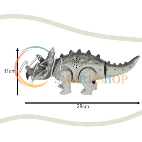 Dinozaur Triceratops zabawka interaktywna na baterie chodzi świeci ryczy Dinozaur Triceratops zabawka interaktywna na baterie chodzi świeci ryczy
