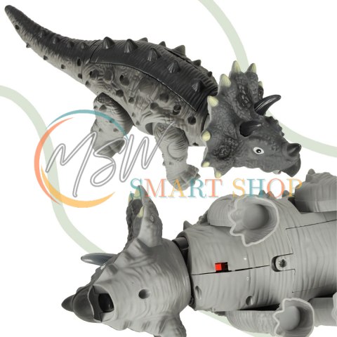 Dinozaur Triceratops zabawka interaktywna na baterie chodzi świeci ryczy Dinozaur Triceratops zabawka interaktywna na baterie chodzi świeci ryczy