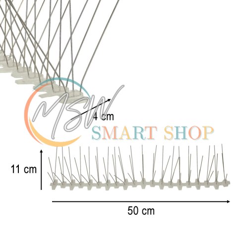 Kolce metalowe na ptaki gołębie 50cm x 11cm x 4cm Kolce metalowe na ptaki gołębie 50cm x 11cm x 4cm