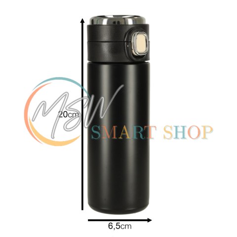 Kubek bidon termiczny z ustnikiem termos LED 420ml czarny Kubek bidon termiczny z ustnikiem termos LED 420ml czarny