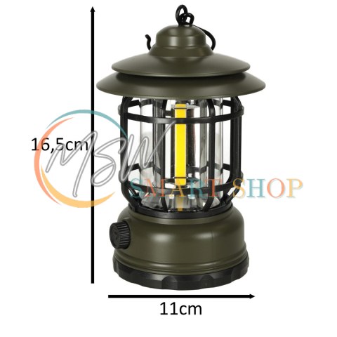 Lampa ogrodowa kempingowa na biwak z uchwytem piknik akumulatorowa USB