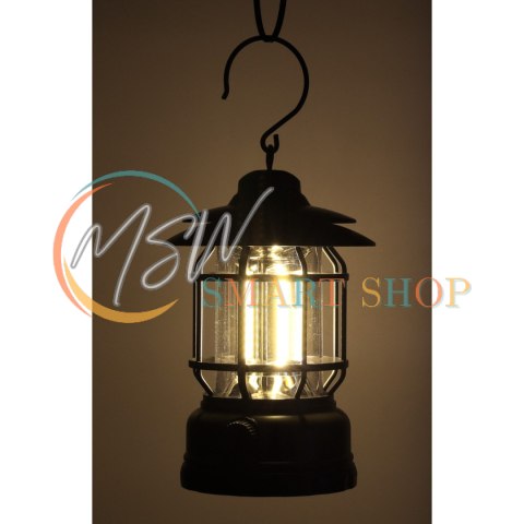 Lampa ogrodowa kempingowa na biwak z uchwytem piknik akumulatorowa USB