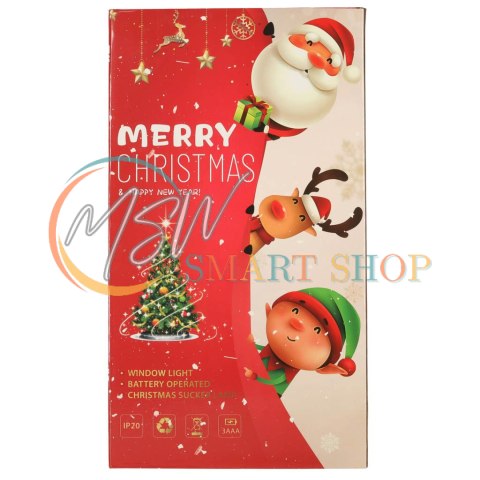 Lampki LED wisząca dekoracja okna świąteczna Merry Christmas XXL 45cm Lampki LED wisząca dekoracja okna świąteczna Merry Christmas XXL 45cm