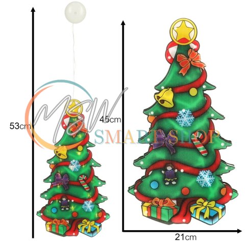 Lampki LED wisząca dekoracja okna świąteczna choinka XXL 45cm Lampki LED wisząca dekoracja okna świąteczna choinka XXL 45cm