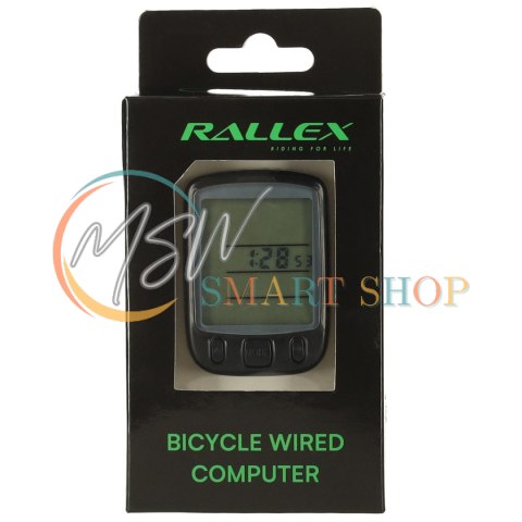 Licznik rowerowy RALLEX wodoodporny przewodowy prędkościomierz podświetlany 25w1 LCD