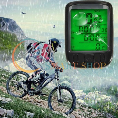 Licznik rowerowy RALLEX wodoodporny przewodowy prędkościomierz podświetlany 25w1 LCD