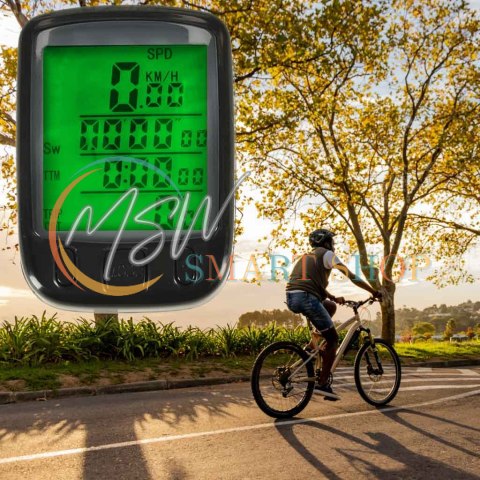 Licznik rowerowy RALLEX wodoodporny przewodowy prędkościomierz podświetlany 25w1 LCD