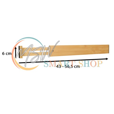 Organizer do szuflady bambusowy separator regulowany na sztućce narzedzia 56cm 1sztuka Organizer do szuflady bambusowy separator regulowany na sztućce narzedzia 56cm 1sztuka