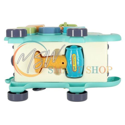 Słonik tablica manipulacyjna montessori wbijak sorter klocki młotek 26cm Słonik tablica manipulacyjna montessori wbijak sorter klocki młotek 26cm