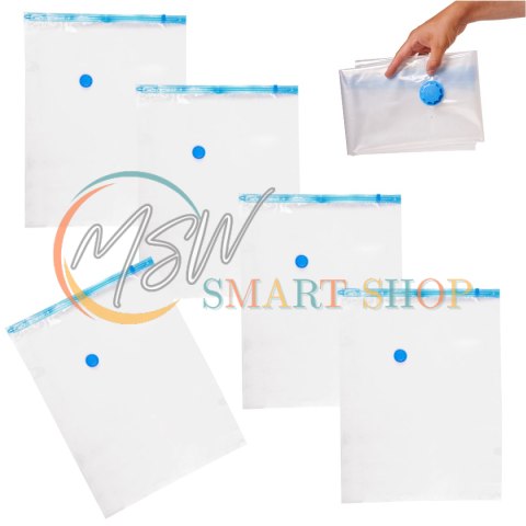Worki próżniowe na ubrania 5 sztuk 60x80cm Worki próżniowe na ubrania 5 sztuk 60x80cm