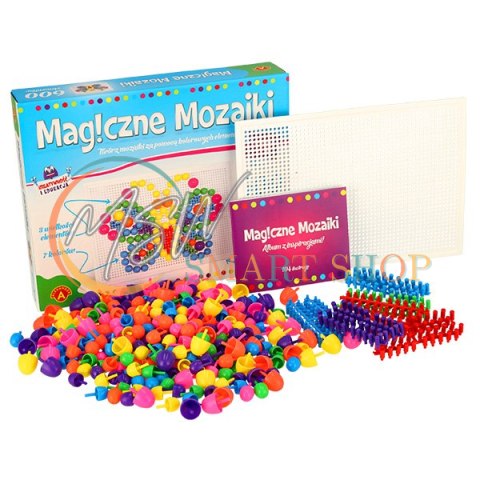 ALEXANDER Magiczne Mozaiki wpinanie guzików 600el. 5+ ALEXANDER Magiczne Mozaiki wpinanie guzików 600el. 5+