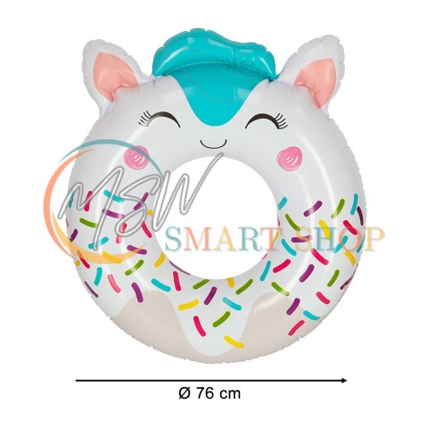 INTEX 59266 Kółko do pływania koło dmuchane ponton plażowy jednorożec max 40kg 76 cm