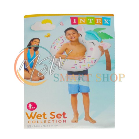 INTEX 59266 Kółko do pływania koło dmuchane ponton plażowy jednorożec max 40kg 76 cm