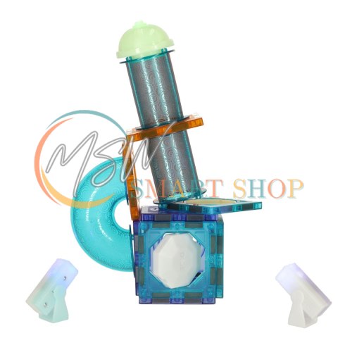 Klocki magnetyczne marble tor kulkowy świecący 49 elementów