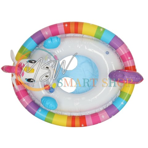 Kółko do pływania dla niemowląt koło pontonik dla dzieci dmuchany z siedziskiem jednorożec max 23kg 3-4lata INTEX 59570 Kółko do pływania dla niemowląt koło pontonik dla dzieci dmuchany z siedziskiem jednorożec max 23kg 3-4lata INTEX 59570