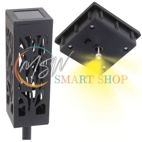 Lampa solarna ogrodowa ażurowa latarenka lamion LED czujnik zmierzchu wbijana 4szt.