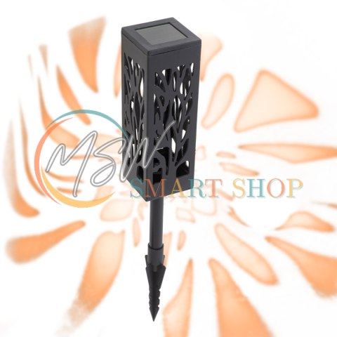 Lampa solarna ogrodowa ażurowa latarenka lamion LED czujnik zmierzchu wbijana 4szt.
