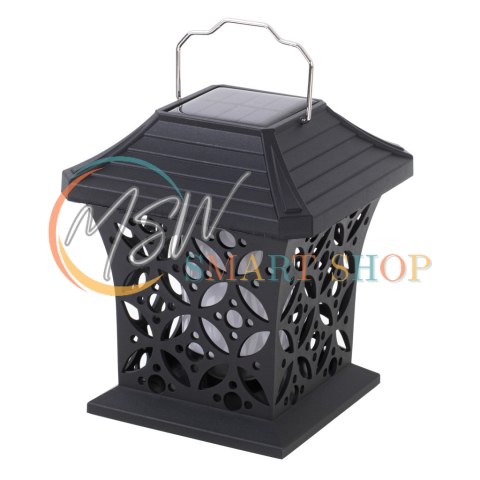 Lampa solarna ogrodowa ażurowa latarenka wisząca wbijana lampion 12 LED