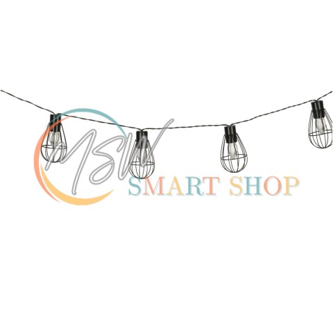Lampki ogrodowe solarne żarówki girlanda loft 10LED